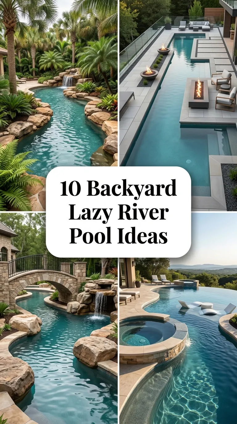 10 Backyard Lazy River Pool Ideas